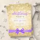 Search for purple ribbon invitations Gold