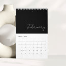 Search for typography calendars Black and white