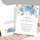 Search for blue hydrangea rehearsal dinner invitations Boho