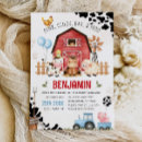 Search for red barn invitations Farm animals