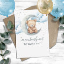 Search for moon and stars thank you cards Blue