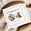 Search for pet cocktail wedding napkins Drinks on us