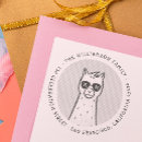 Search for llama rubber stamps Return address
