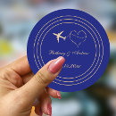 Search for airplane wedding stickers Heart