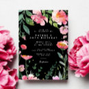 Search for black and pink birthday invitations Flowers