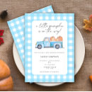 Search for little blue truck invitations Watercolor pumpkin truck