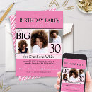 Search for 3 photo birthday invitations Typography