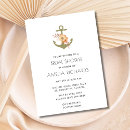 Search for floral nautical bridal shower invitations Gold