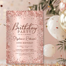 Search for rose gold invitations Glitter