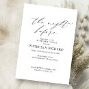 Search for boho rehearsal dinner invitations Black and white