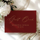Search for burgundy wedding guest books Calligraphy
