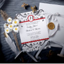 Search for black white red damask wedding invitations Vintage