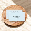 Search for light blue business cards Minimalist