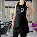 Search for text and logo aprons Black and white