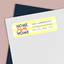 Search for blue and yellow return address labels Preppy