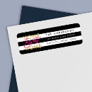 Search for black gold white return address labels Chic