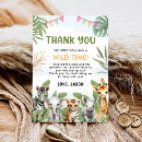 Search for boys 1st birthday thank you cards Jungle safari