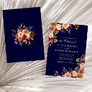 Search for navy blue and burnt orange wedding invitations Elegant