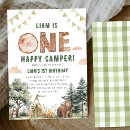 Search for one happy camper invitations Camping