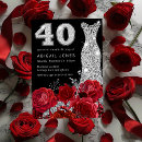 Search for red and black 40th birthday invitations Roses