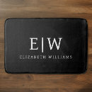 Search for black and white bath mats Initials