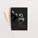 Search for black balloons invitations Celebration