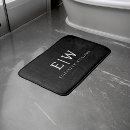 Search for black and white bath mats Initials