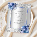 Search for blue silver anniversary invitations Married 25 years