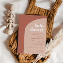 Search for chic baby shower invitations Terracotta