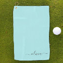 Search for teal blue golf towels Girly