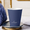 Search for navy blue and white mugs For her