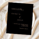 Search for formal black and rose gold invitations Simple