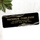 Search for black and gold glitter return address labels Trendy