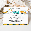 Search for dump truck birthday invitations Modern