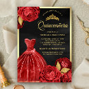 Search for red black quinceanera invitations Dress