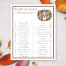 Search for fall baby shower games Would she rather