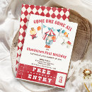 Search for circus 1st birthday invitations Come one come all