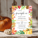 Search for fall gender neutral baby shower invitations Pumpkin
