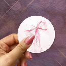 Search for baby shower pink stickers Watercolor bow