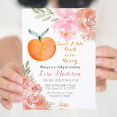 Search for sweet little peach baby shower invitations On the way