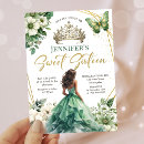 Search for emerald green and gold sweet 16 invitations Tiara
