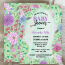 Search for enchanted garden baby shower invitations Watercolor flowers