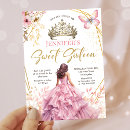 Search for tiara sweet 16 invitations Rose gold