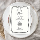Search for cute wedding menus Elegant