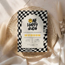 Search for black white 1st birthday invitations Yellow