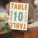 Search for retro wedding table cards Unique