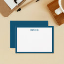 Search for minimalist note cards Navy blue