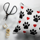 Search for black cat pillowcases Pattern of paws