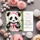 Search for panda baby girl shower invitations Whimsical
