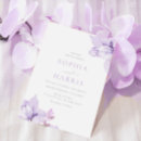 Search for purple watercolor floral wedding invitations Violet